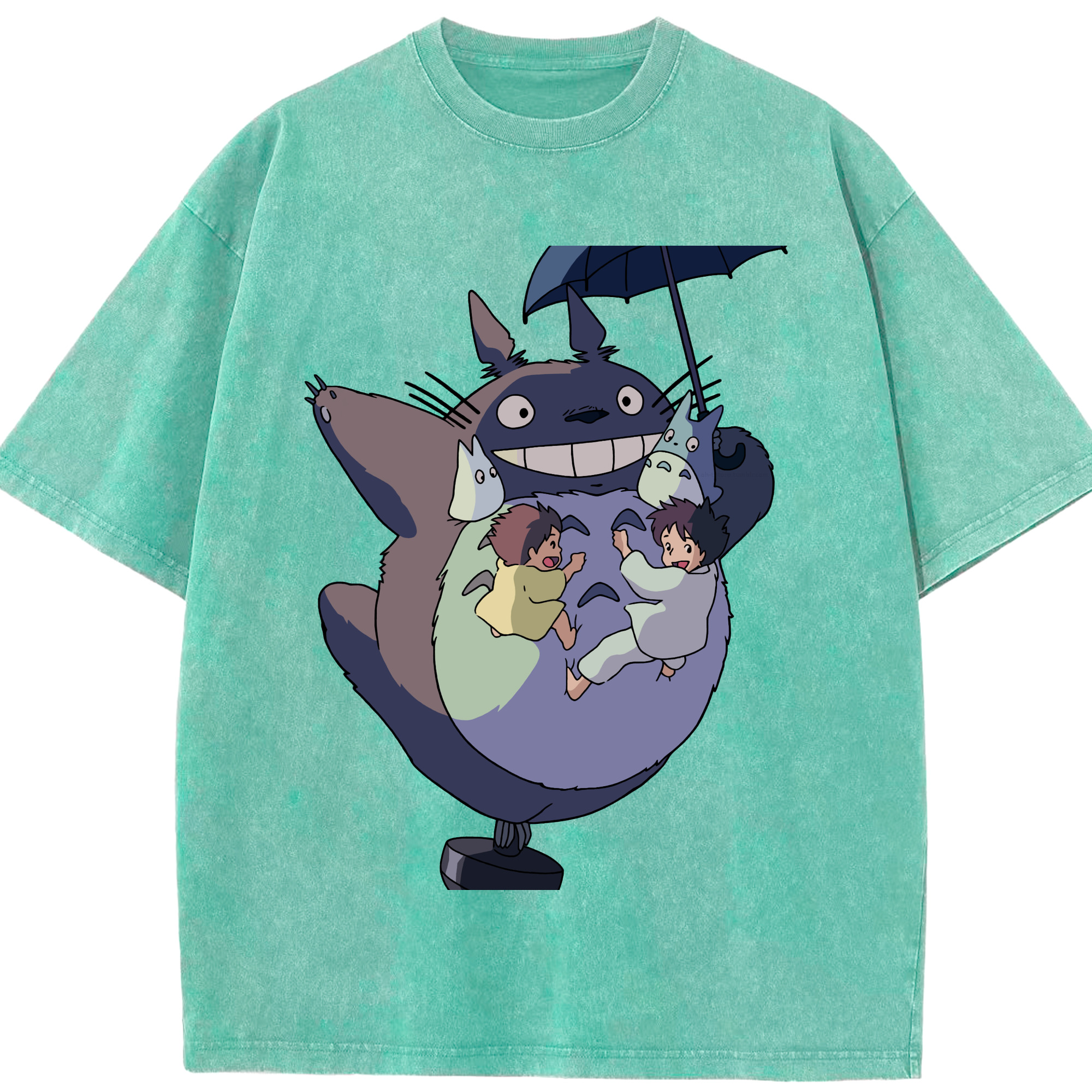 （画像用） となりのトトロ 草壁メイ 草壁サツキ My Neighbor Totoro Satsuki Kusakabe Mei Kusakabe 綿100% ヴィンテージ風 半袖Tシャツ（フロントプリント）